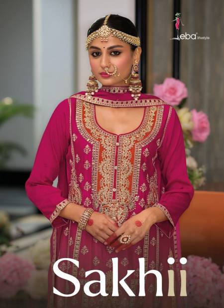 Sakhii By Eba Chinon Kurti With Bottom Dupatta Wholesalers In Delhi